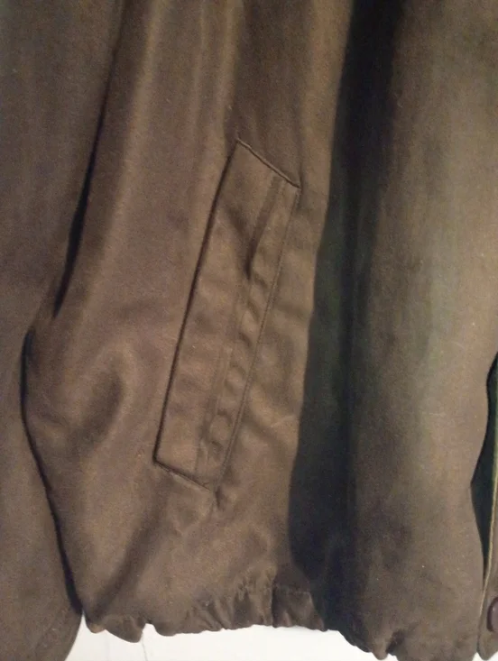 VTG 90s Rainforest Men's XL Dark Brown Suede Bomber Jacket Wool Lining - Picture 5 of 14